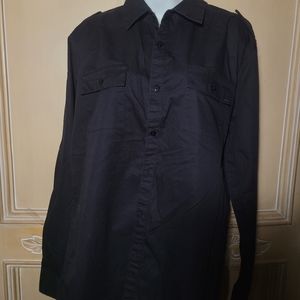 Mens black dress shirt